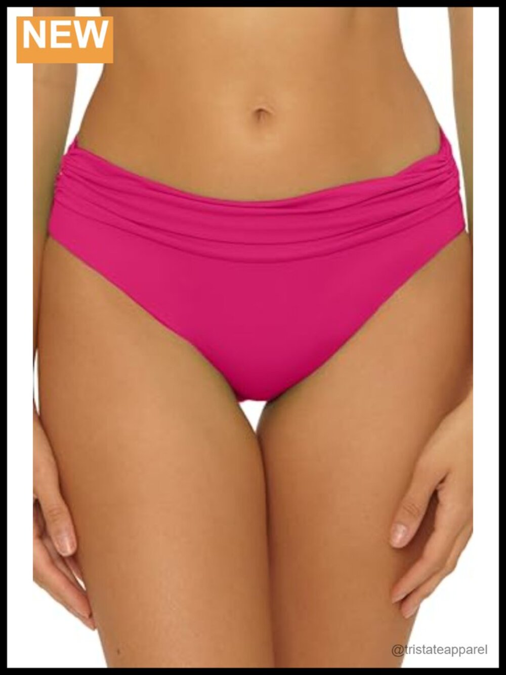 Soluna Swim Sun Goddess Hipster Bikini Bottom Full Coverage Mid Rise